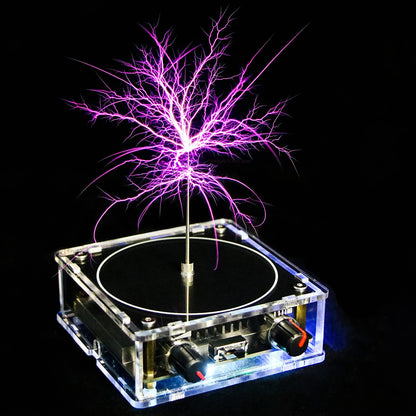Music Tesla Coil Bluetooth/AUX Dual Mode Music Box Artificial Lightning Touchable Audio Input Bluetooth Science Experiments