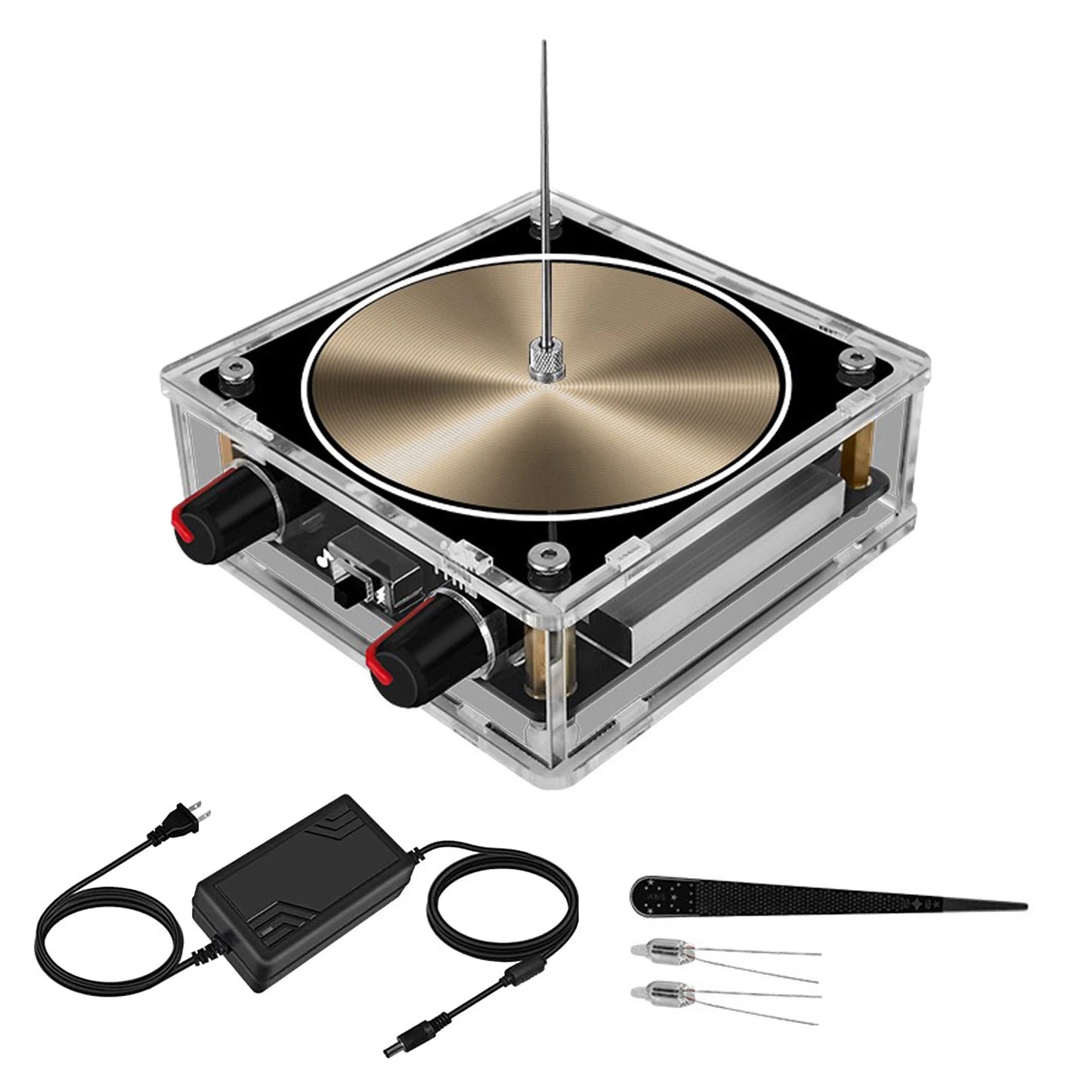 Music Tesla Coil Bluetooth/AUX Dual Mode Music Box Artificial Lightning Touchable Audio Input Bluetooth Science Experiments