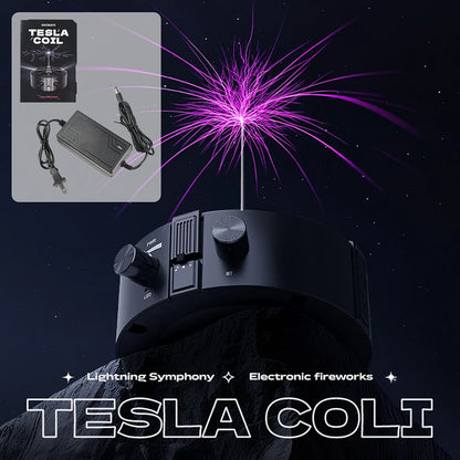 Music Tesla Coil Bluetooth Music Box Arc Generator Artificial Lightning Touchable Audio Input Bluetooth Science Experiment EU/US