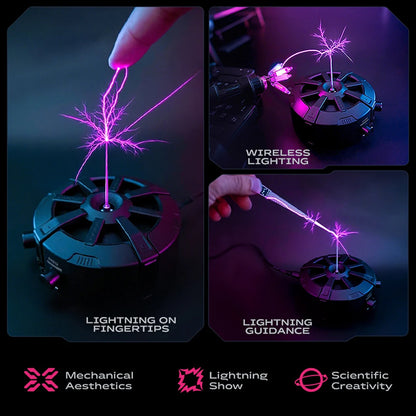 Music Tesla Coil Bluetooth Music Box Arc Generator Artificial Lightning Touchable Audio Input Bluetooth Science Experiment EU/US