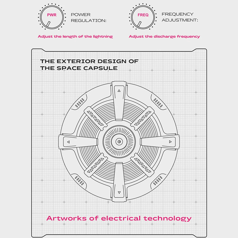 Music Tesla Coil Bluetooth Music Box Arc Generator Artificial Lightning Touchable Audio Input Bluetooth Science Experiment EU/US
