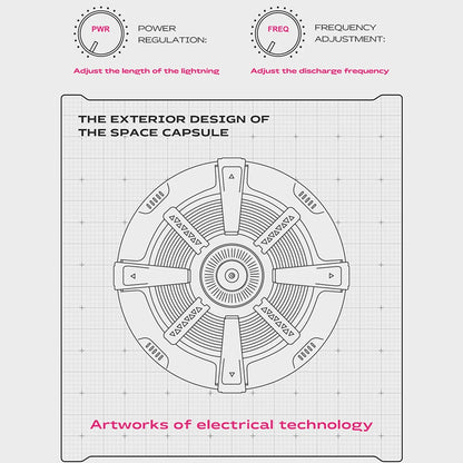 Music Tesla Coil Bluetooth Music Box Arc Generator Artificial Lightning Touchable Audio Input Bluetooth Science Experiment EU/US