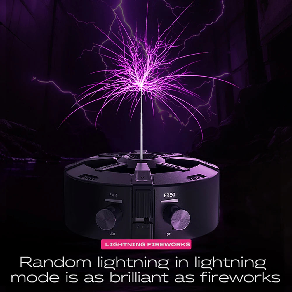 Music Tesla Coil Bluetooth Music Box Arc Generator Artificial Lightning Touchable Audio Input Bluetooth Science Experiment EU/US