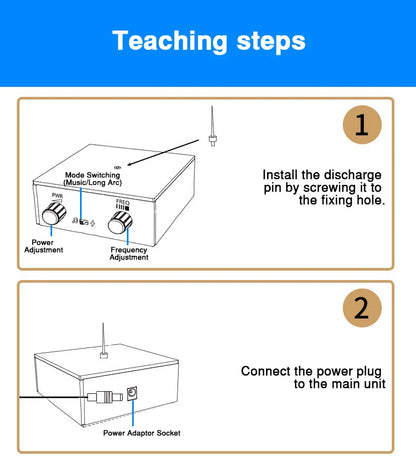 Music Tesla Coil Bluetooth/AUX Dual Mode Music Box Artificial Lightning Touchable Audio Input Bluetooth Science Experiments