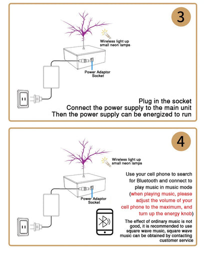 Music Tesla Coil Bluetooth/AUX Dual Mode Music Box Artificial Lightning Touchable Audio Input Bluetooth Science Experiments