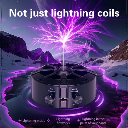 Music Tesla Coil Bluetooth Music Box Arc Generator Artificial Lightning Touchable Audio Input Bluetooth Science Experiment EU/US